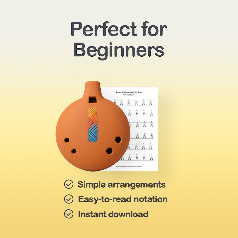 Ten Little Indians - 6 Hole Ocarina Tab