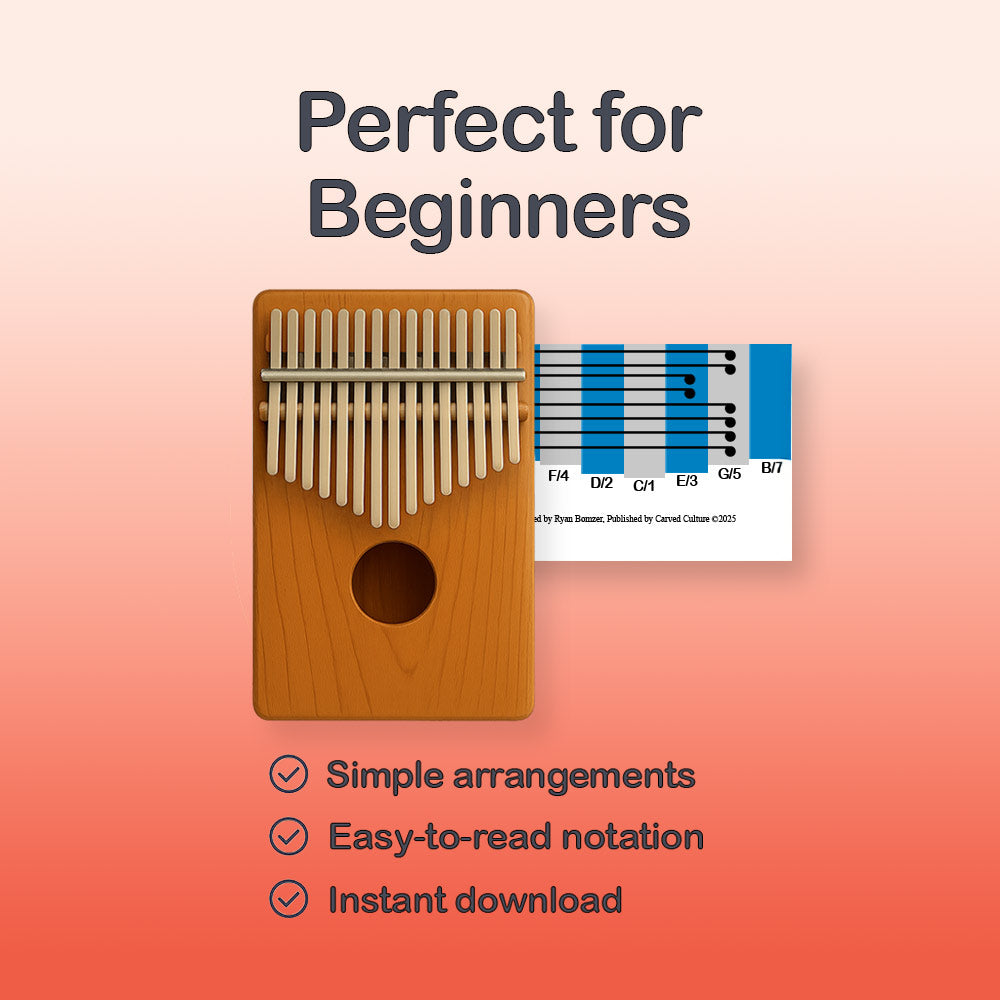 Bringing In The-Sheaves - 17 Note Kalimba tab
