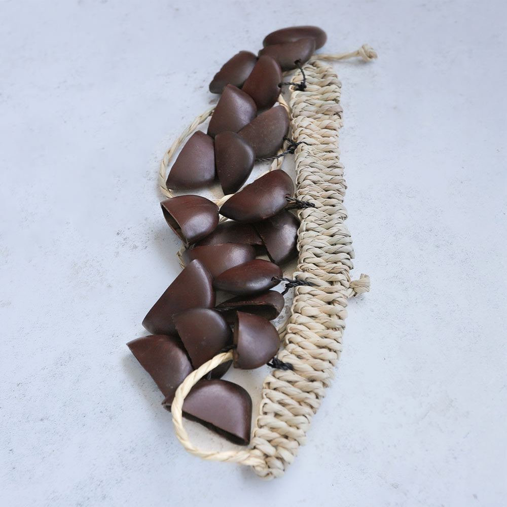 Close up of Agba Anklet Shaker