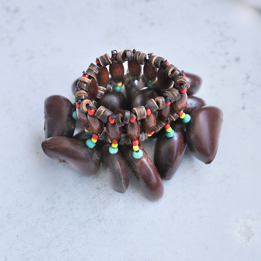 Close up of Agba Wrist Shaker