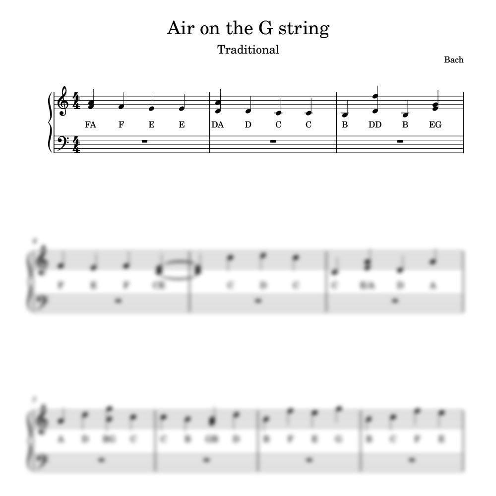 bach air on the G string preview sheet music