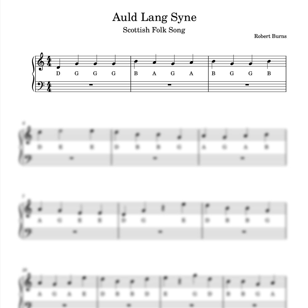 Auld Lang Syne sheet music preview