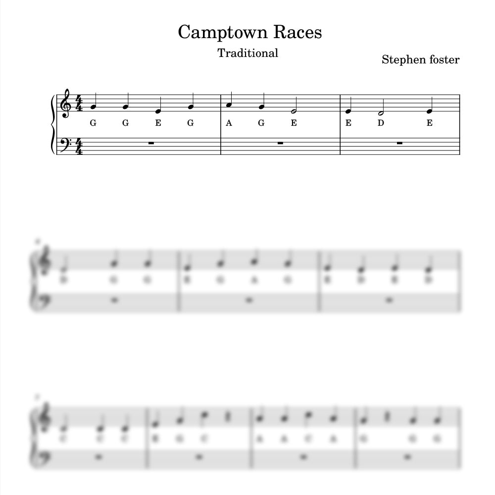 Stephen foster camptown races sheet music