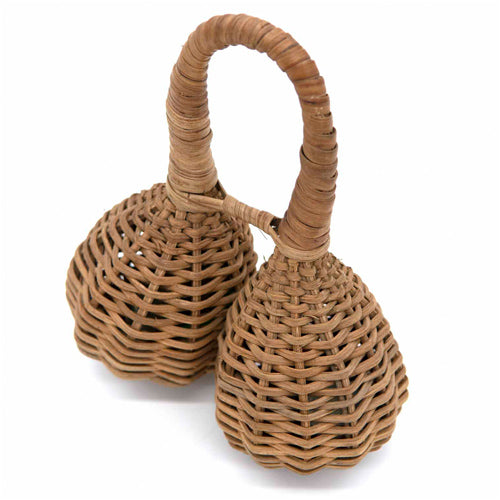 close up of hanging loop double caxixi