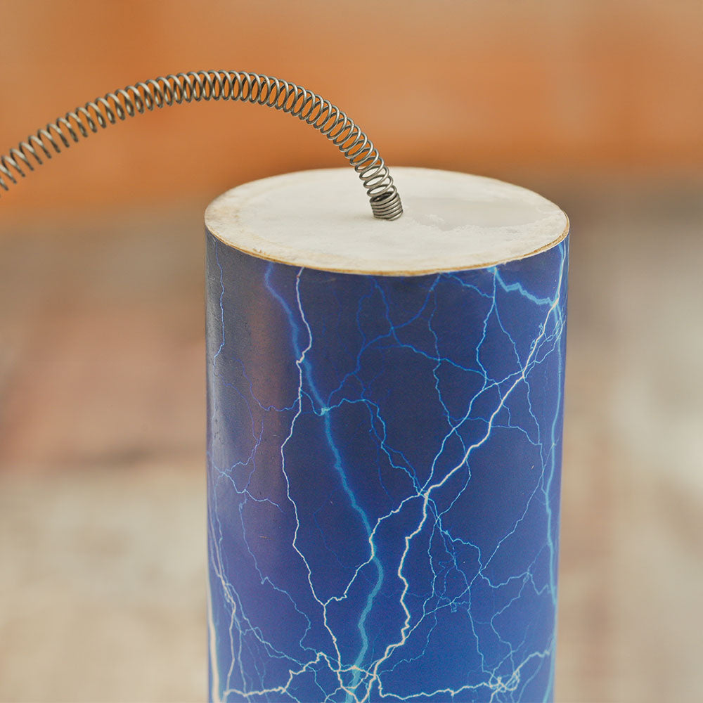 Close-up of the Kanji Thunder Drum, highlighting the top of the thunder spring drum, the spring, and the thunder design.