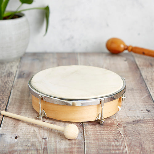 Small tuneable drum with beater