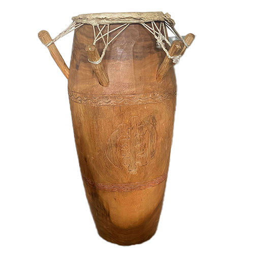 large kpanlogo cows hide drum