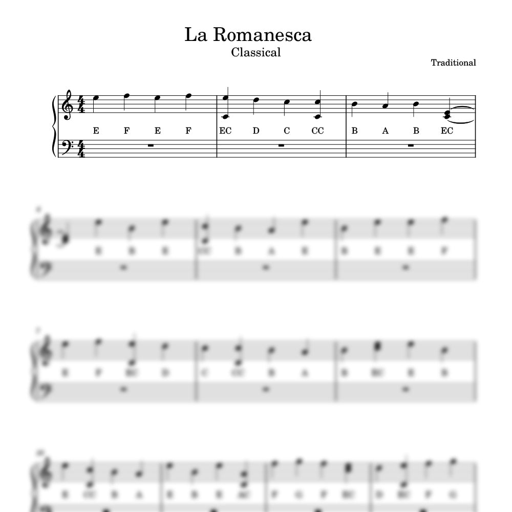 La Romanesca sheet music
