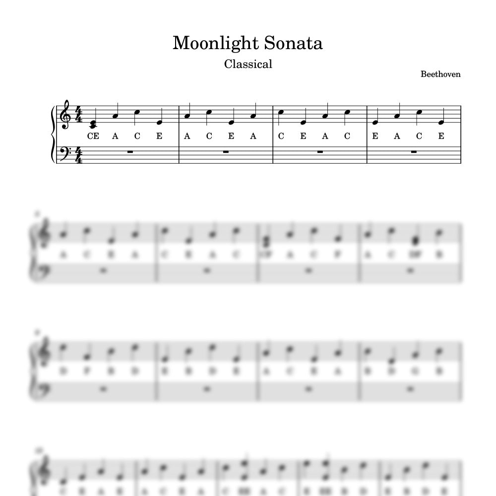 Moonlight Sonata sheet music