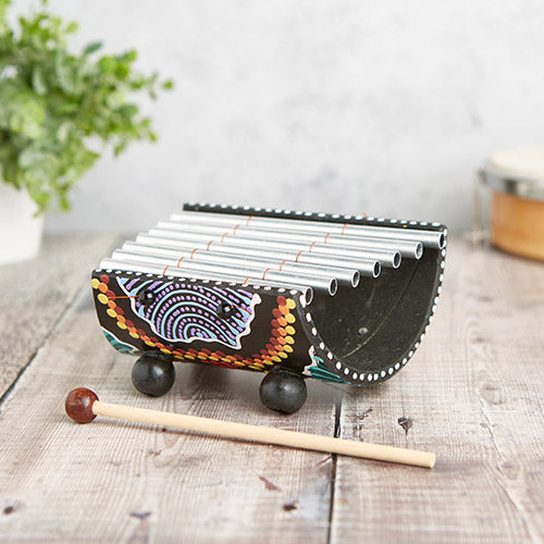 7 note dot painted indonesian gamelan