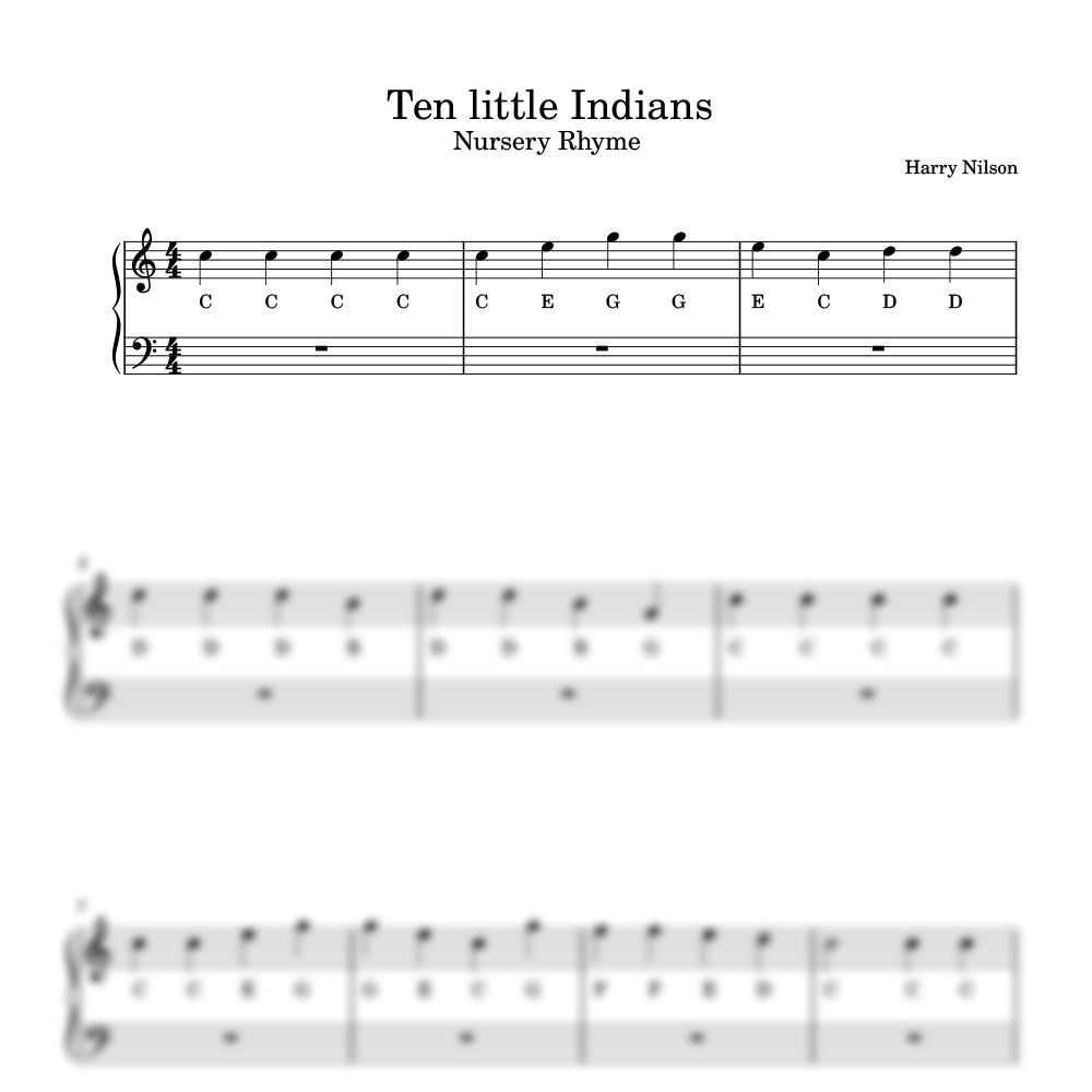 Ten Little Indians sheet music