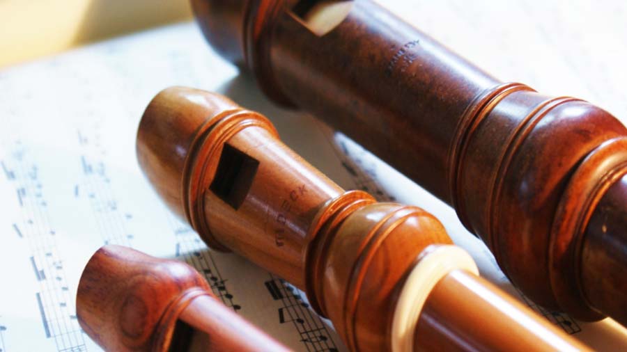 Solid Wood Flutes on Sheet Music