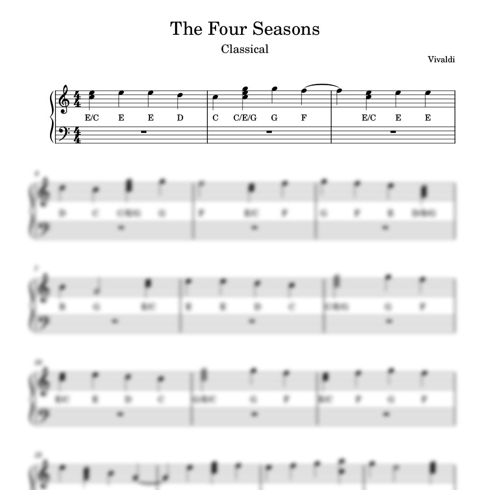 The Four Seasons sheet music