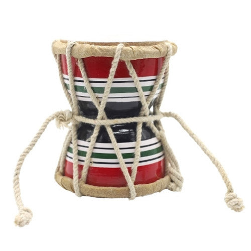 Multicoloured indian rope twist drum