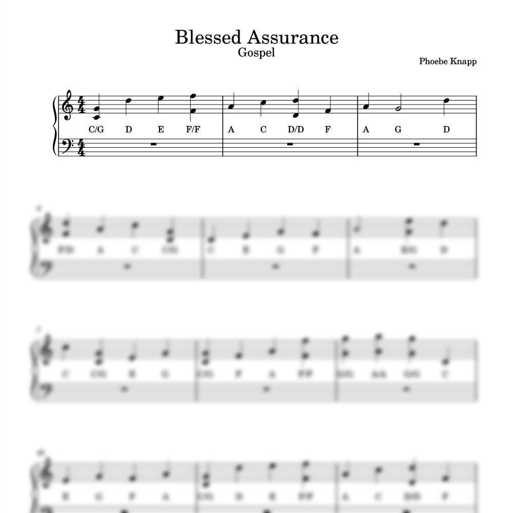 Blessed Assurance sheet music