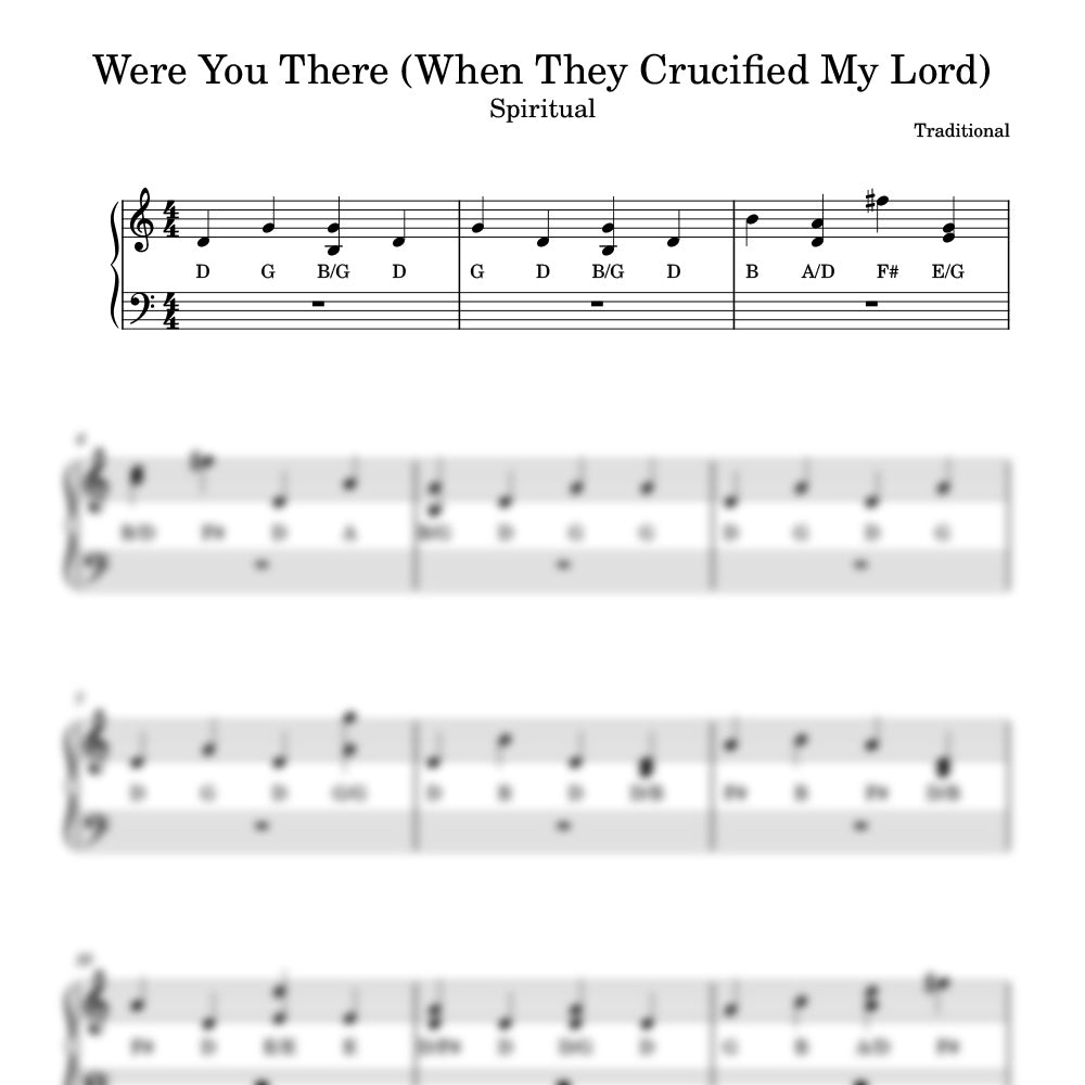 were you there (When They Crucified My Lord) sheet music