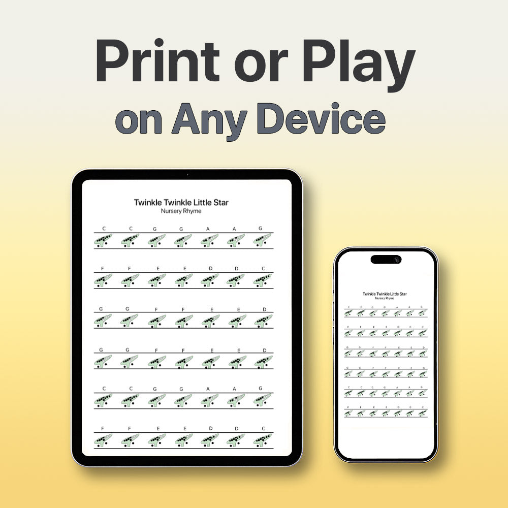 Ten Little Indians - 12 Hole Ocarina Tab