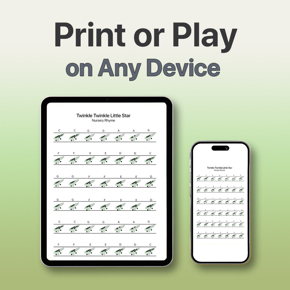 Jingle Bells - 12 Hole Ocarina Tab