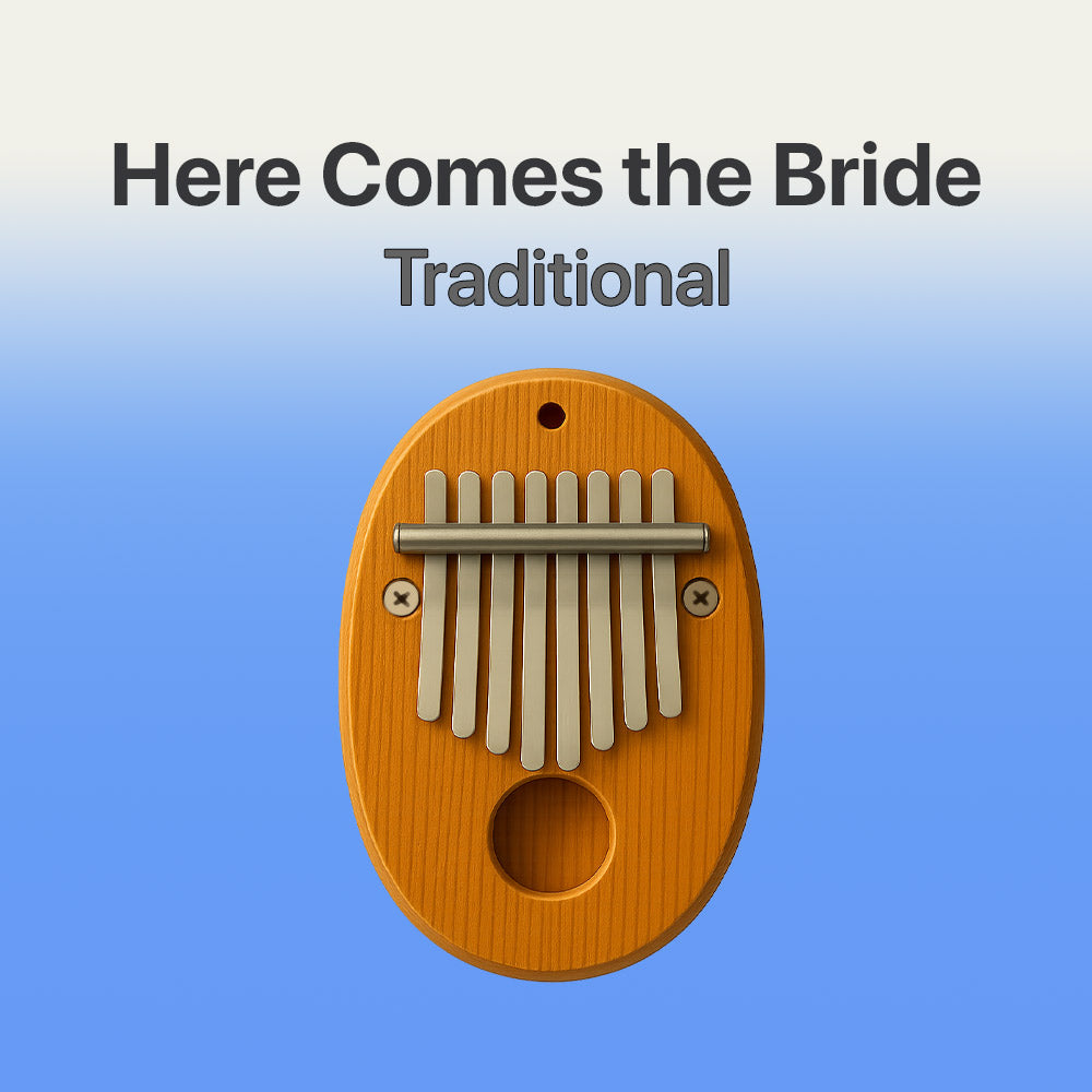 Here Comes The Bride - 8 Note Pocket Kalimba Tab