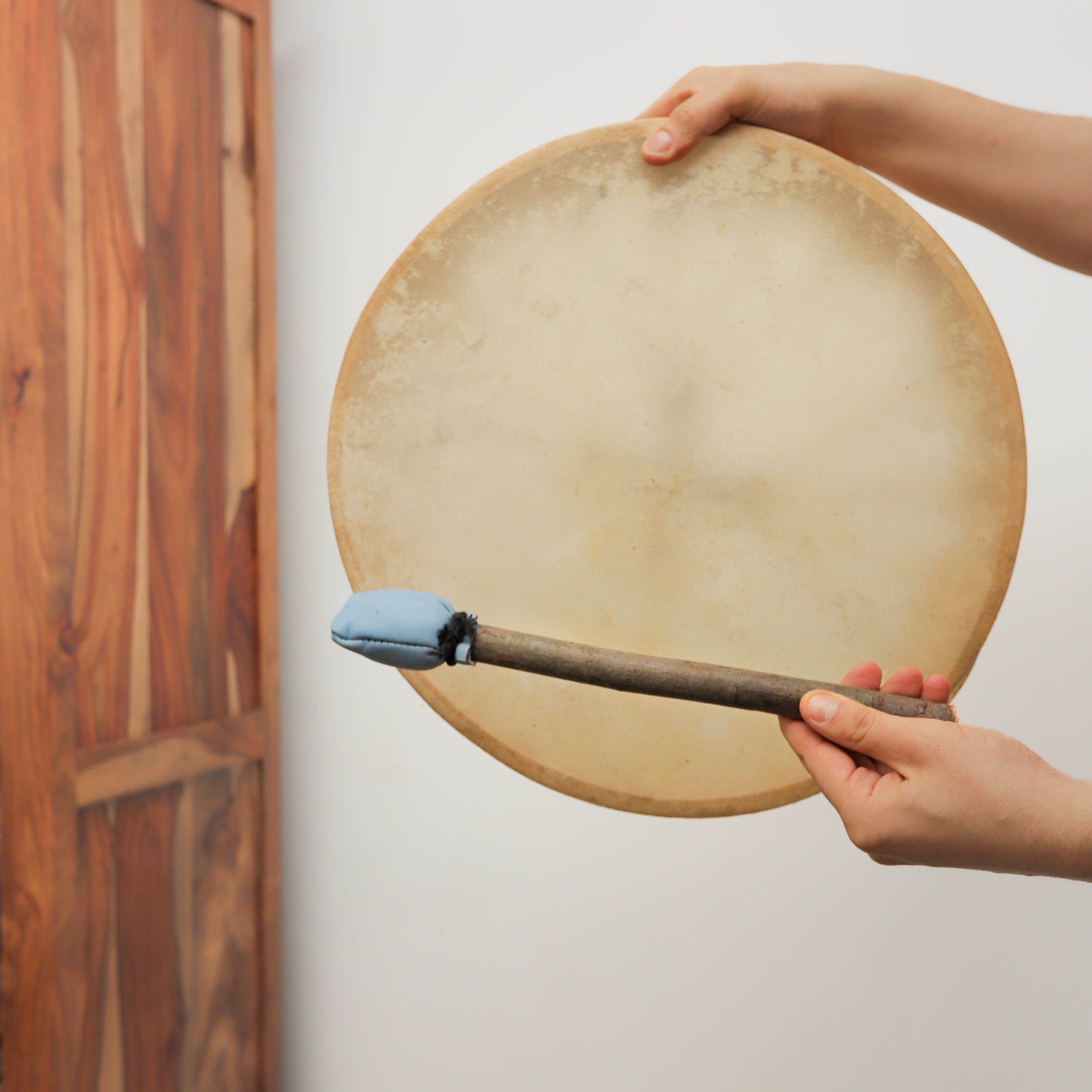 sixteen inch khenji cow hide shamanic drum