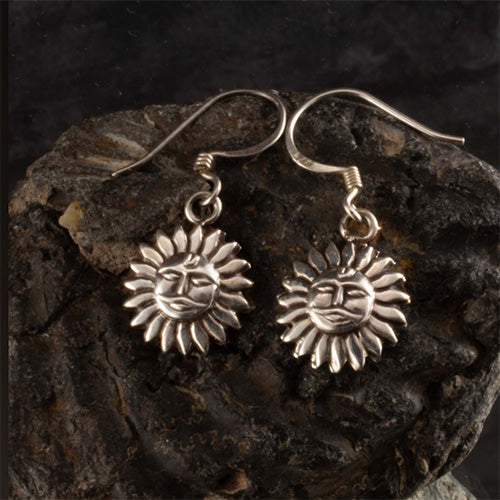 Pair of sunshine silver 925 earrings