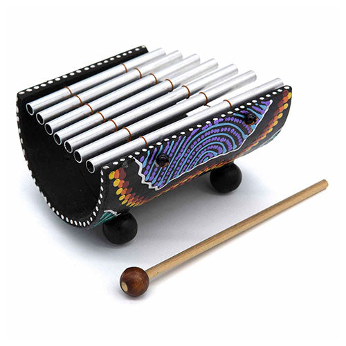 7 note indonesian dot painted gamelan