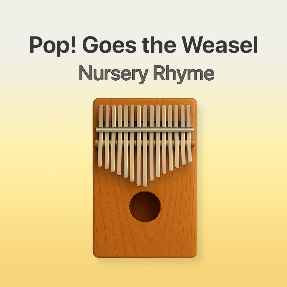 17 note kalimba tab pop goes the weasel
