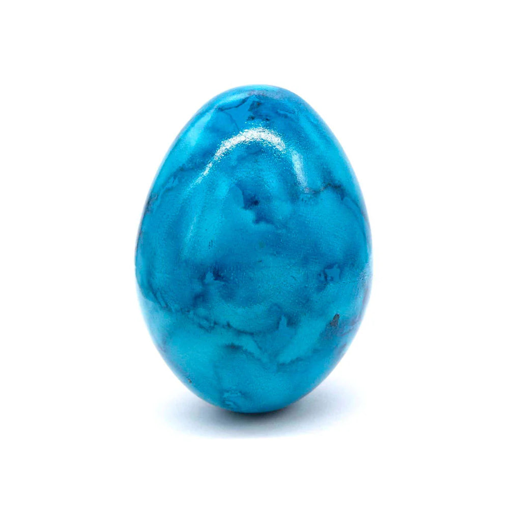 Blue marble design egg shaker