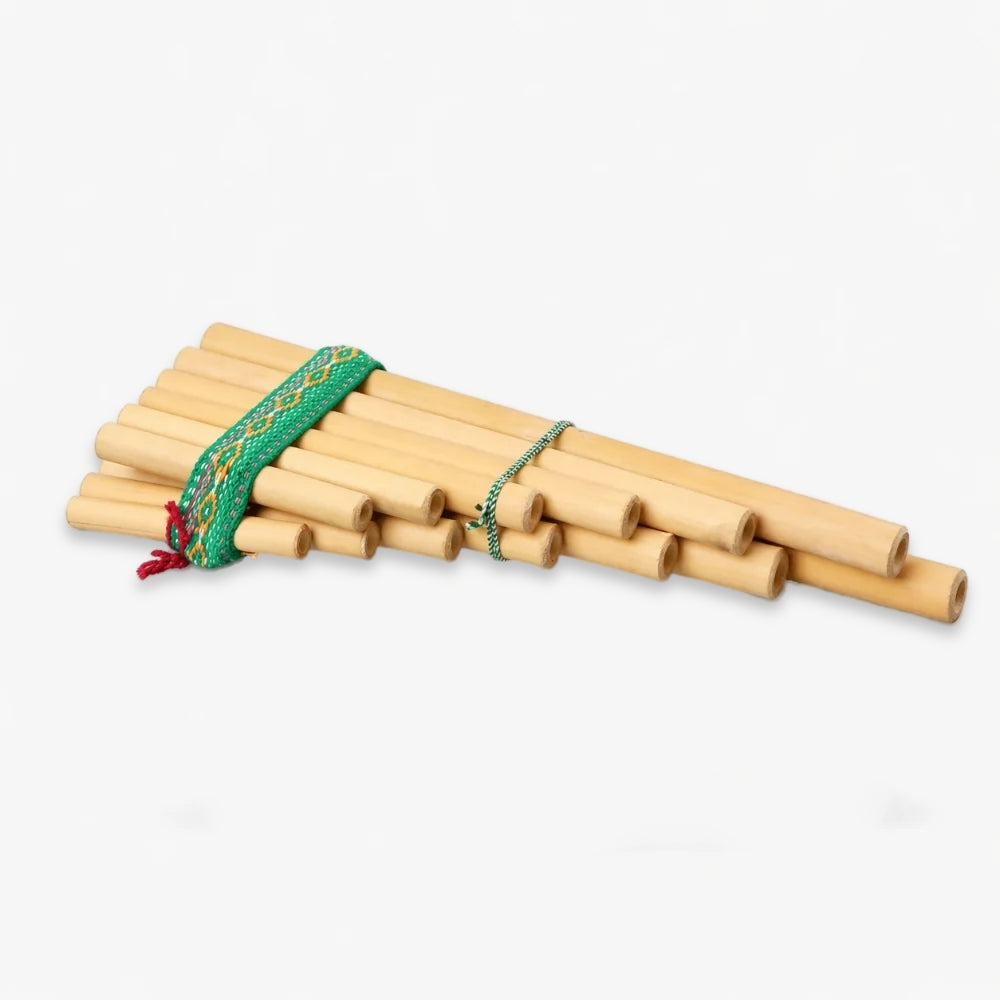zampona pan pipes with green ribbon