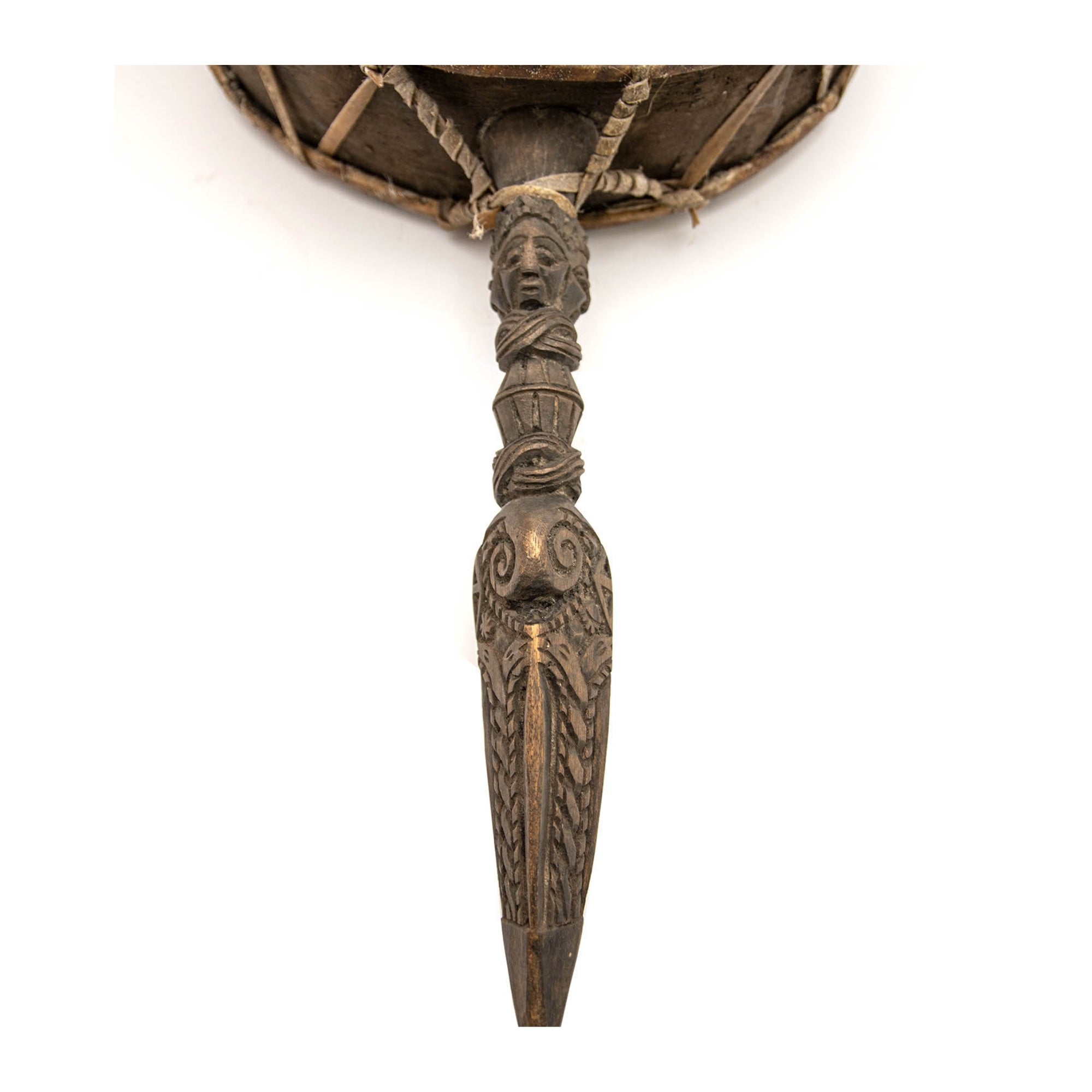 close up of drum carving steak