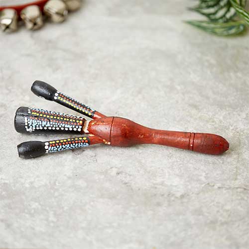 wild man clacker dot painted