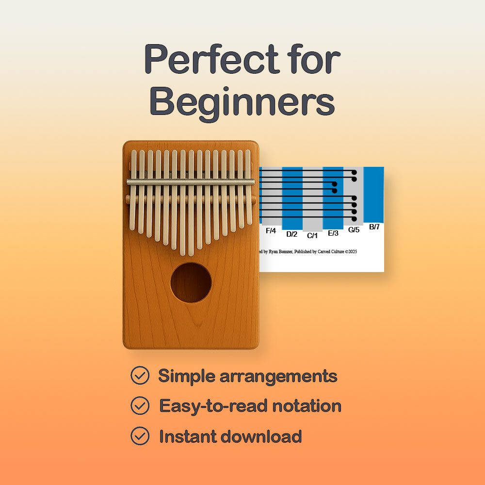 Oh Susanna - 17 Note Kalimba tab