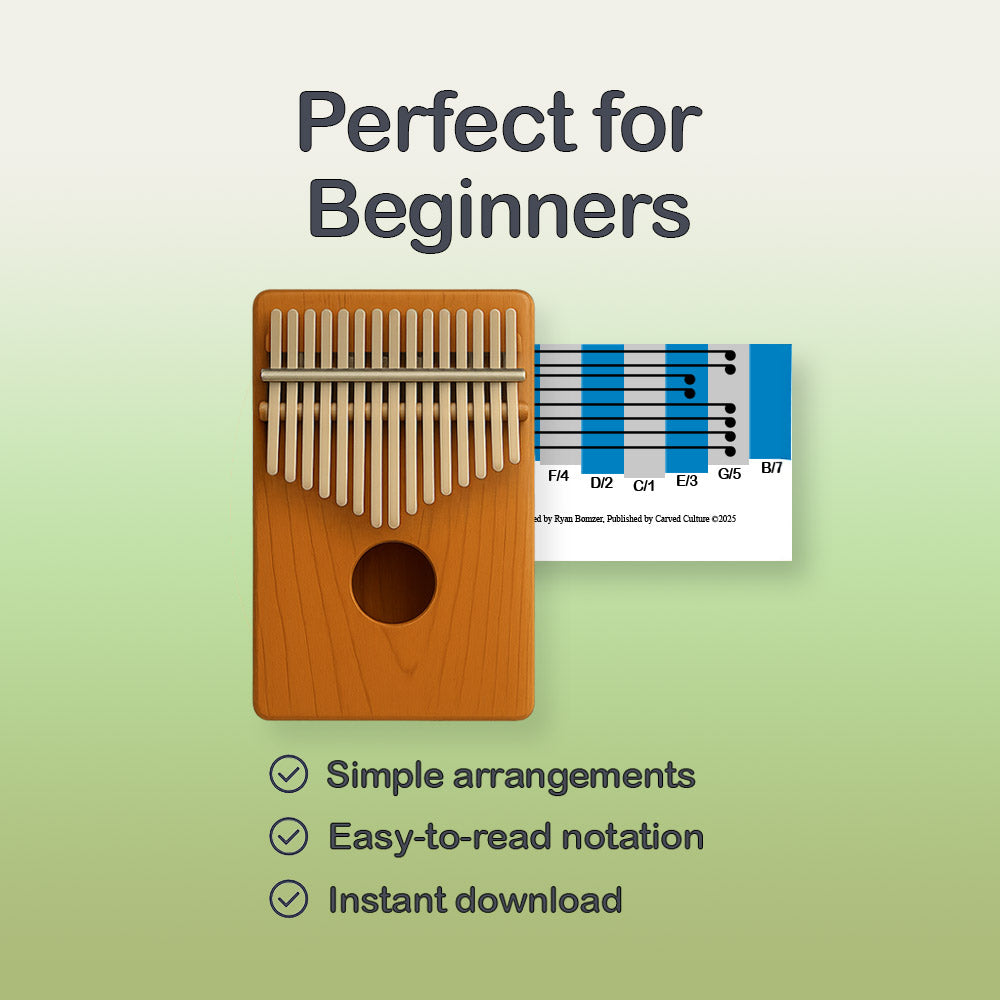 Jingle Bells - 17 Note Kalimba tab