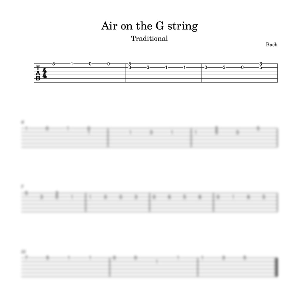 Air on the G string guitar preview 