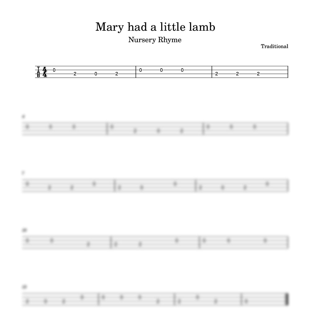 Mary had a little lamb ukulele preview