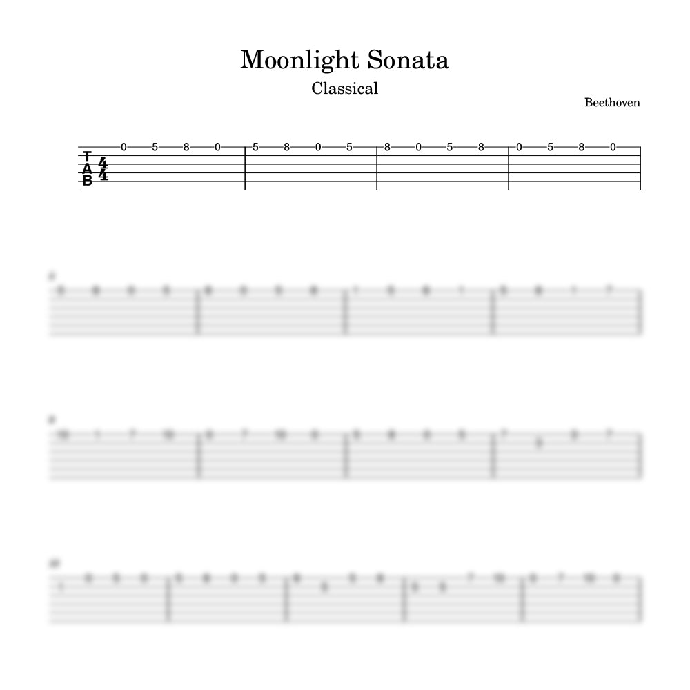 Moonlight Sonata guitar preview 