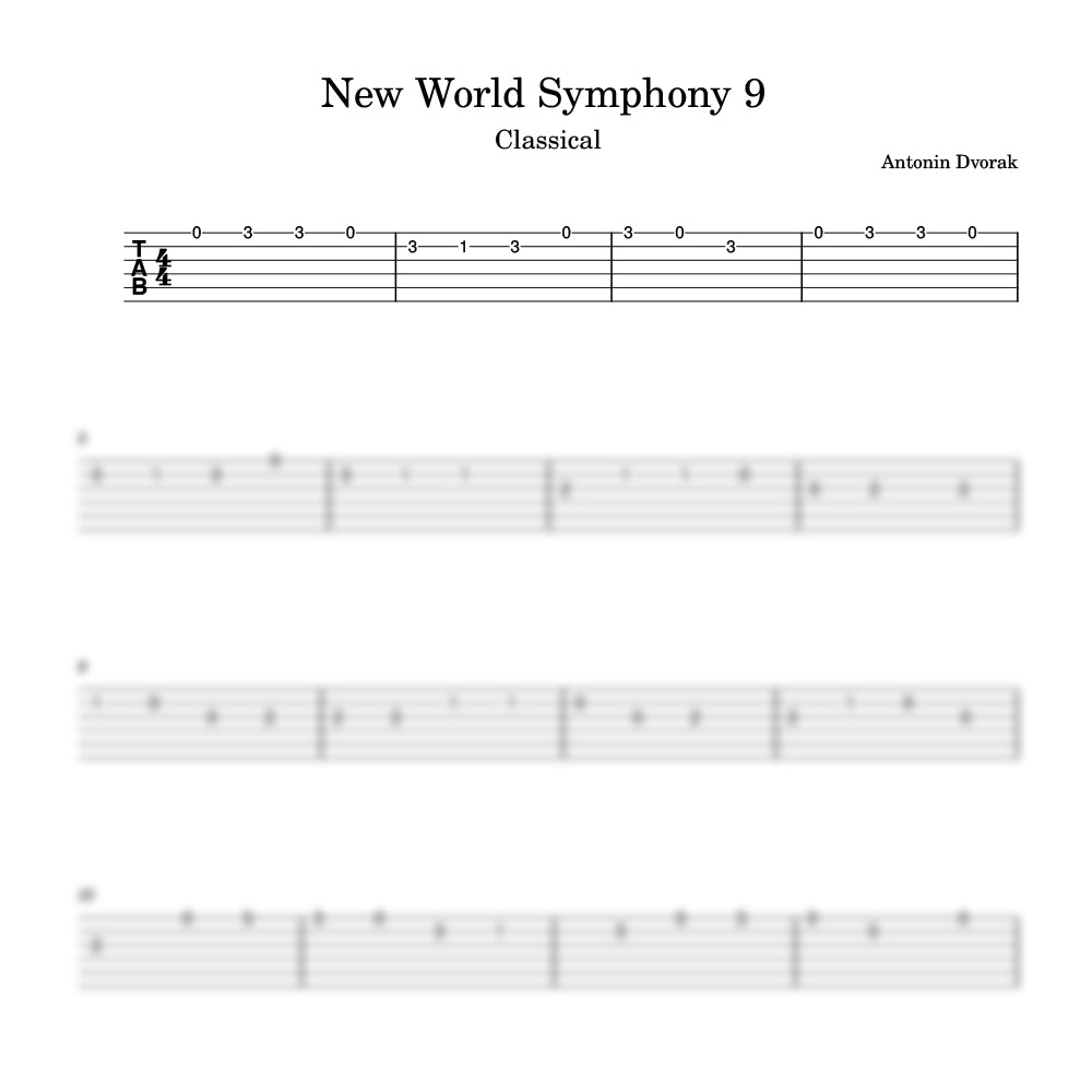 New world guitar tab preview 