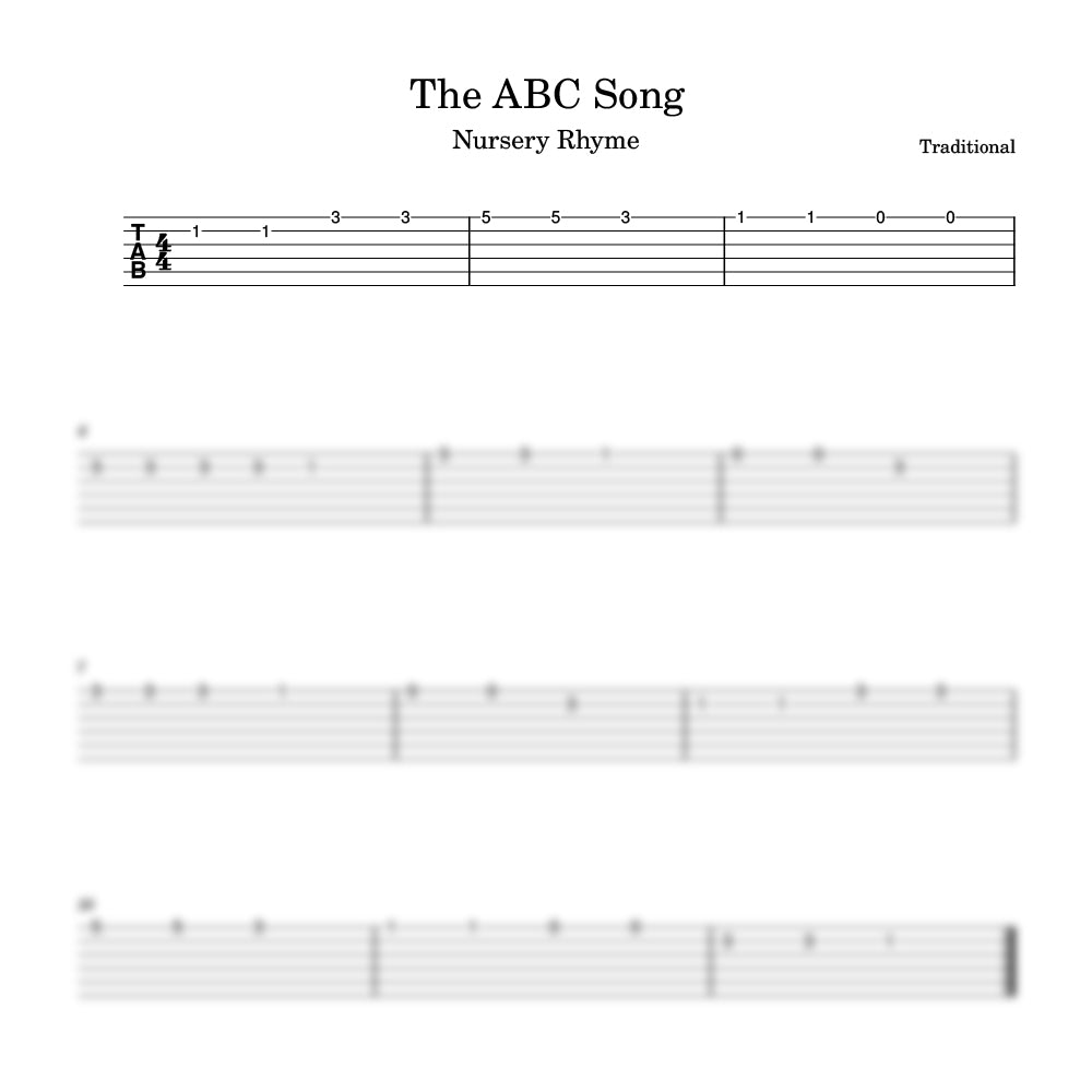 The ABC Song guitar preview 