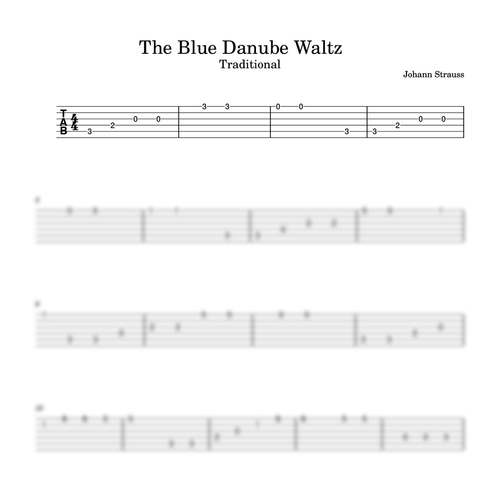 Blue Danube Waltz guitar preview 