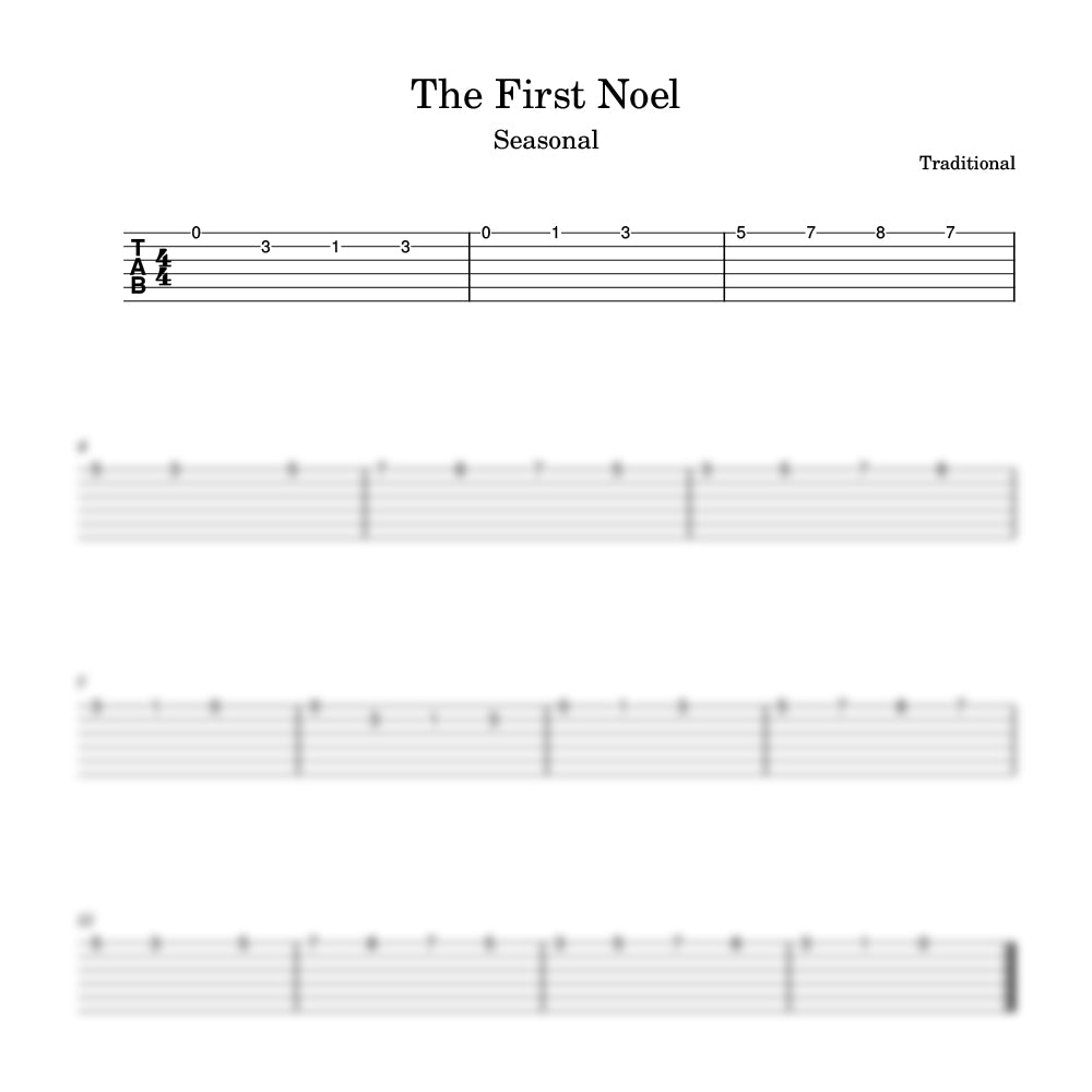 The First Noel guitar tab preview 