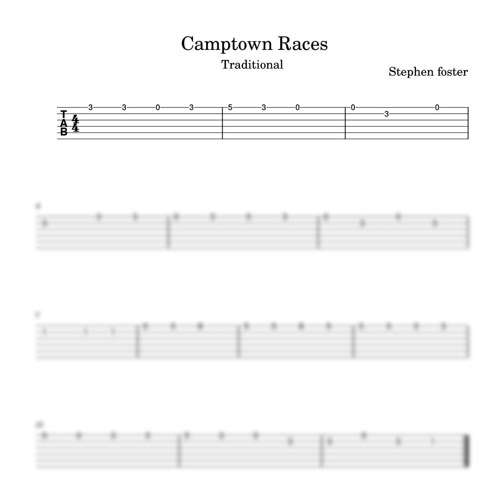 Camptown Races guitar preview 