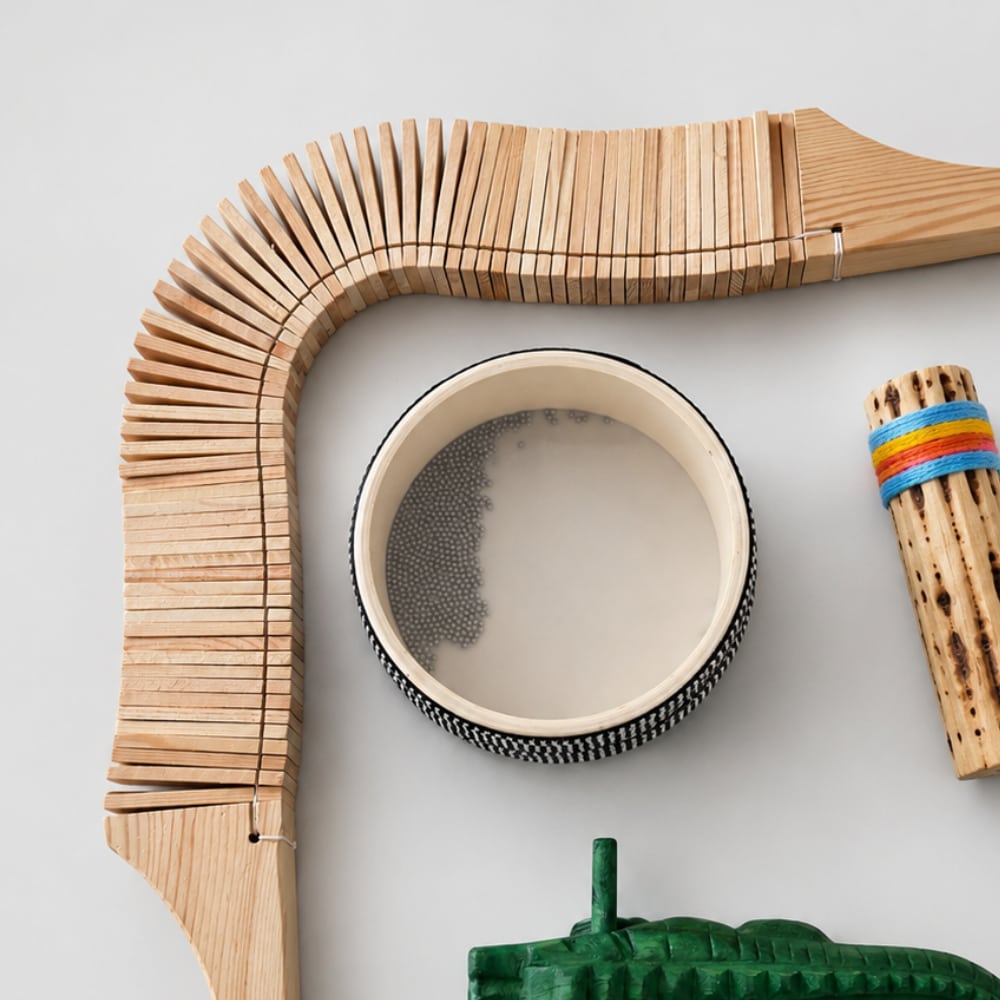 close up of SEN music instrument bundle
