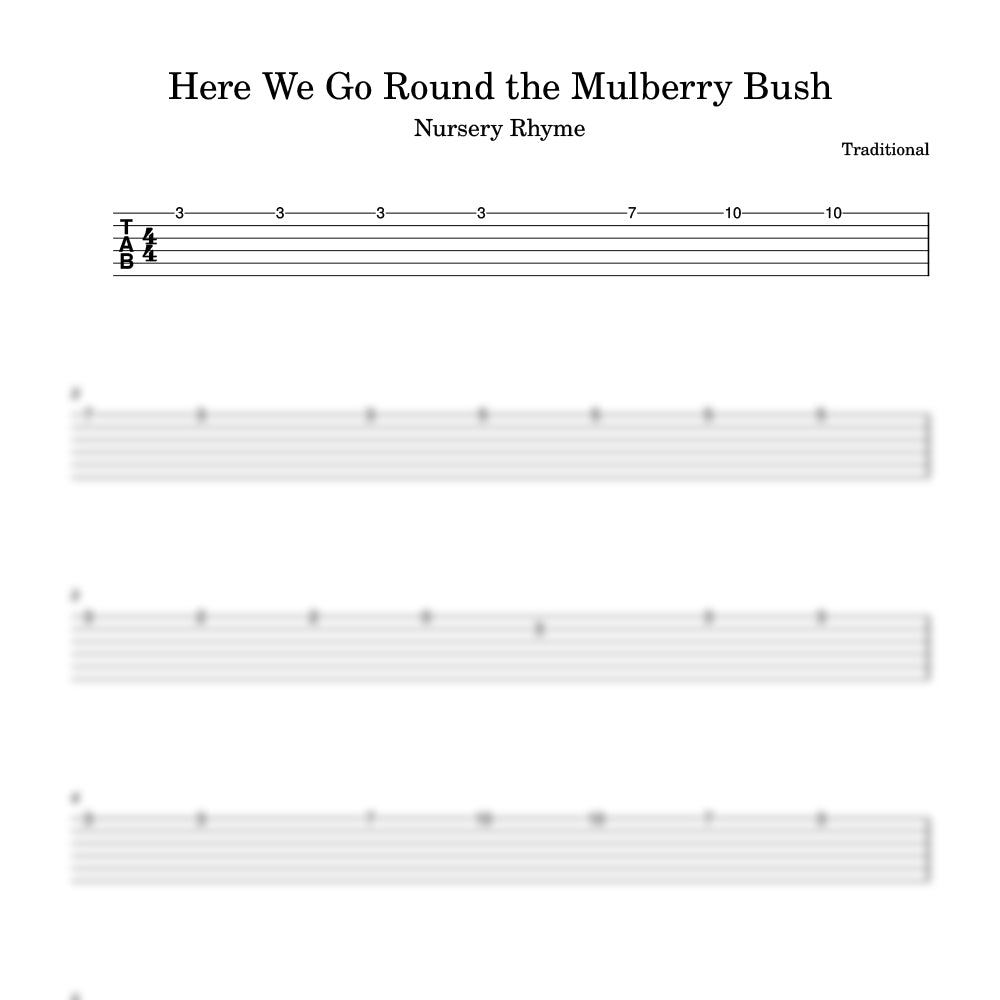 Here we go round the mulberry bush guitar preview