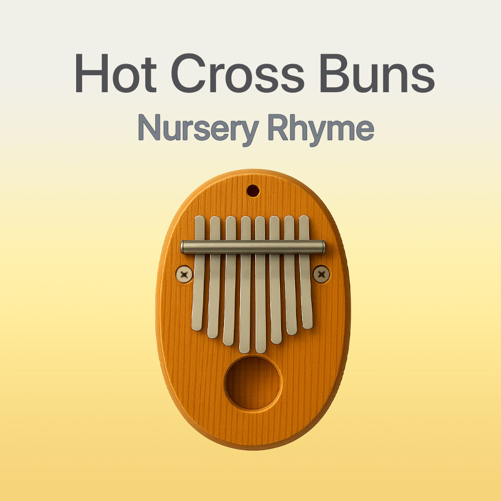 Hot Cross Buns - 8 Note Pocket Kalimba Tab