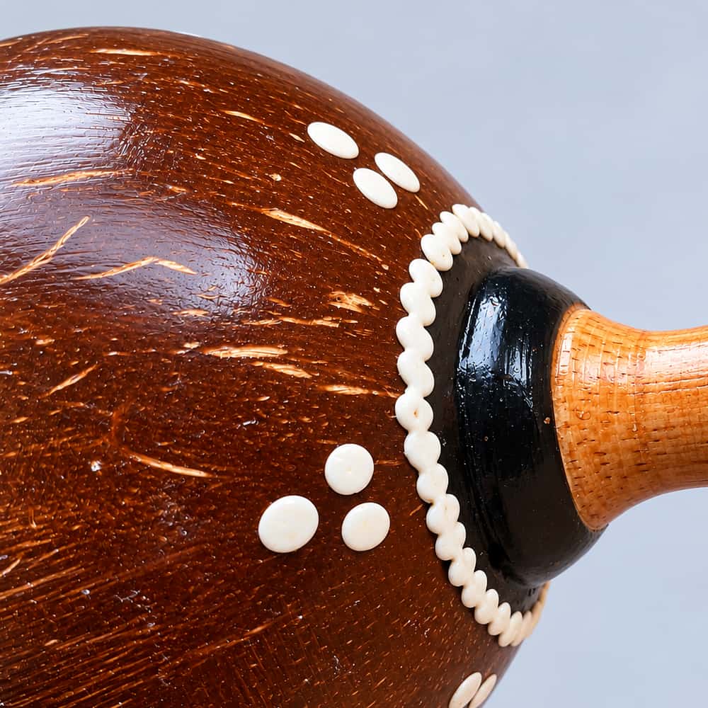 handle of painted coconut
