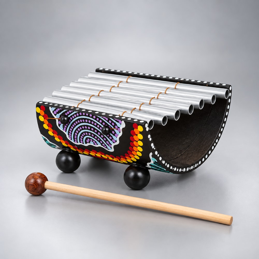 7 note dot painted indonesian gamelan 