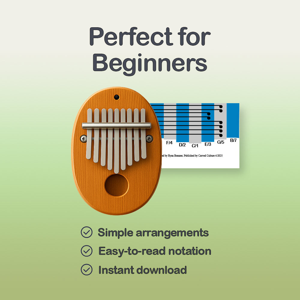 Silent Night - 8 Note Pocket Kalimba Tab
