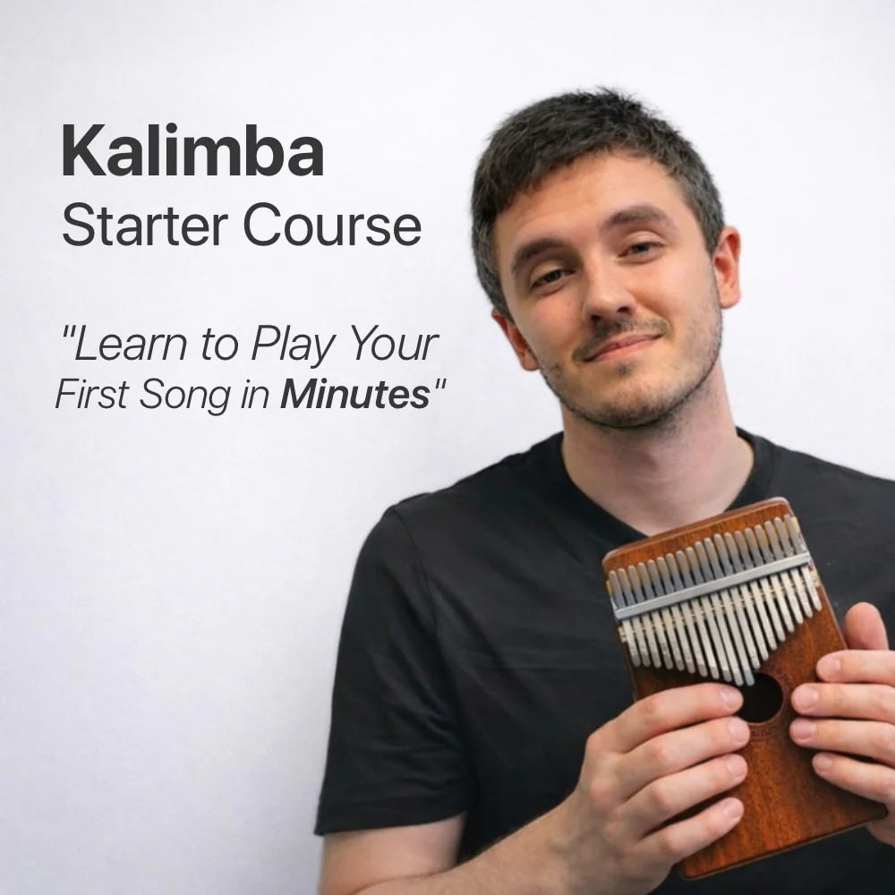 Kalimba beginner course trailer showing how to play first song step by step