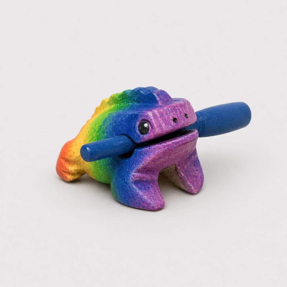 rainbow frog guiro instrument tone block 