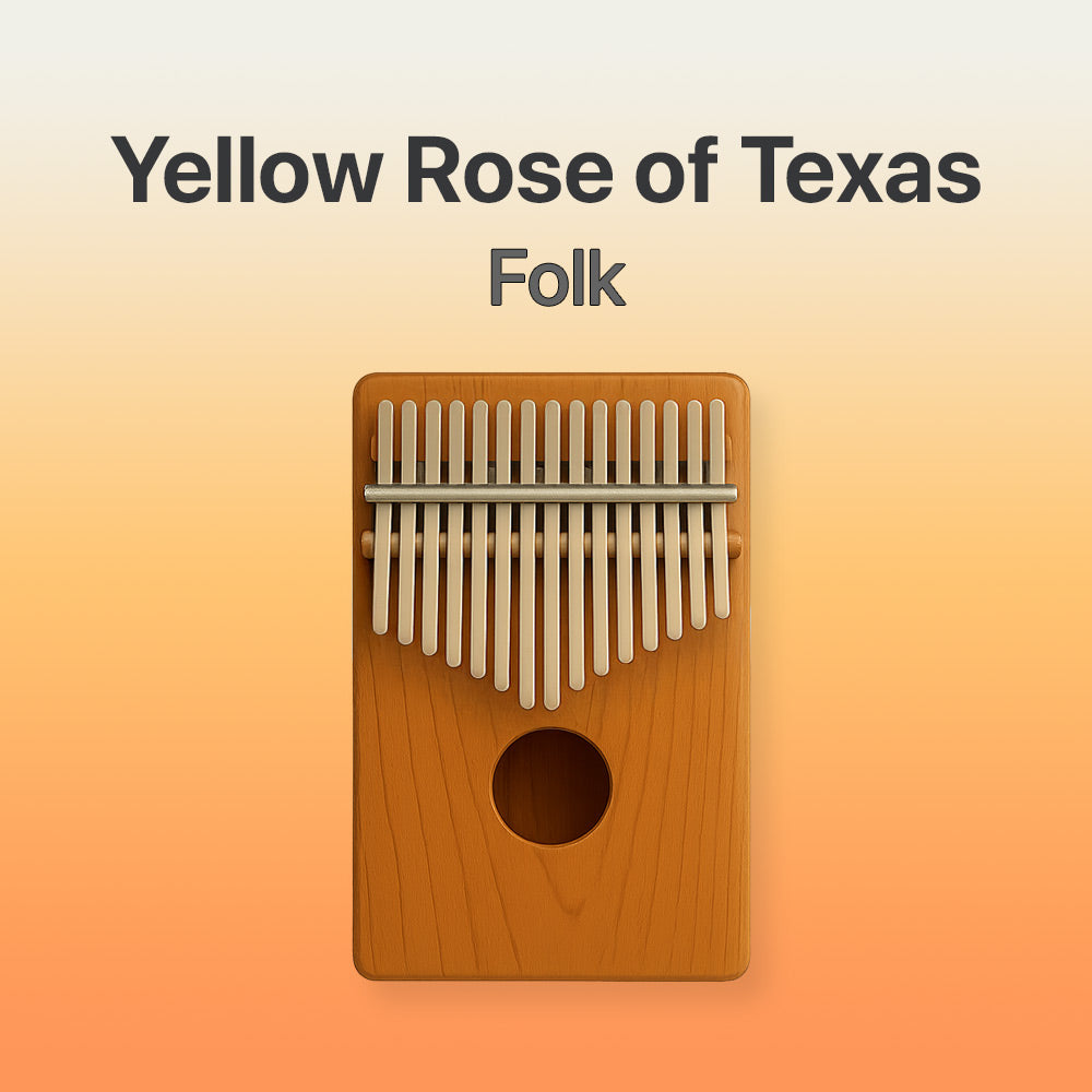 yellow rose of Texas kalimba tab